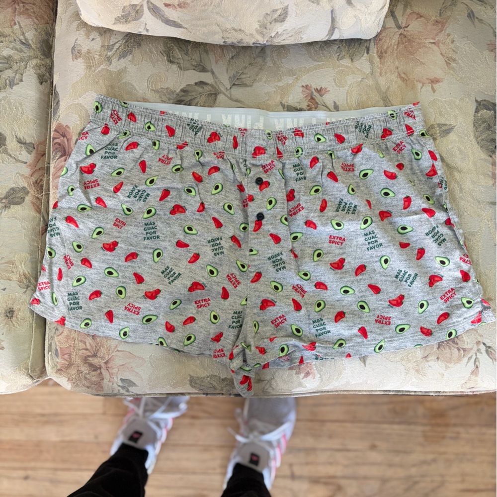 Victoria's Secret Gray Avocado Pattern Sleep Shorts